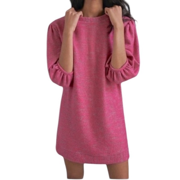 Anthropologie Dresses & Skirts - NWT SATURDAY SUNDAY Pink Lyla Soft Sweater Lined Mini Dress Size Petite Small